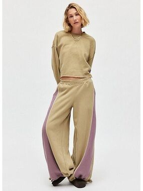 Out From Under Cozy Vibes Colorblocked Jogger Sweatpant Small